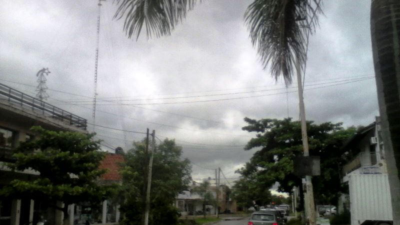 Nublado. Así esta el cielo en Clorinda. 