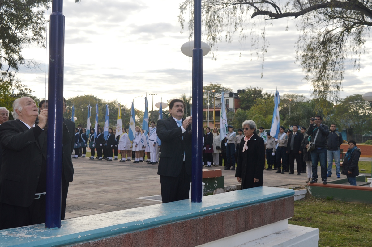 El acto en memoria del General Manuel Blegrano.