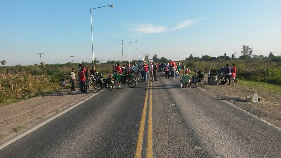 Esta tarde comenzó el corte sobre Ruta 11. 