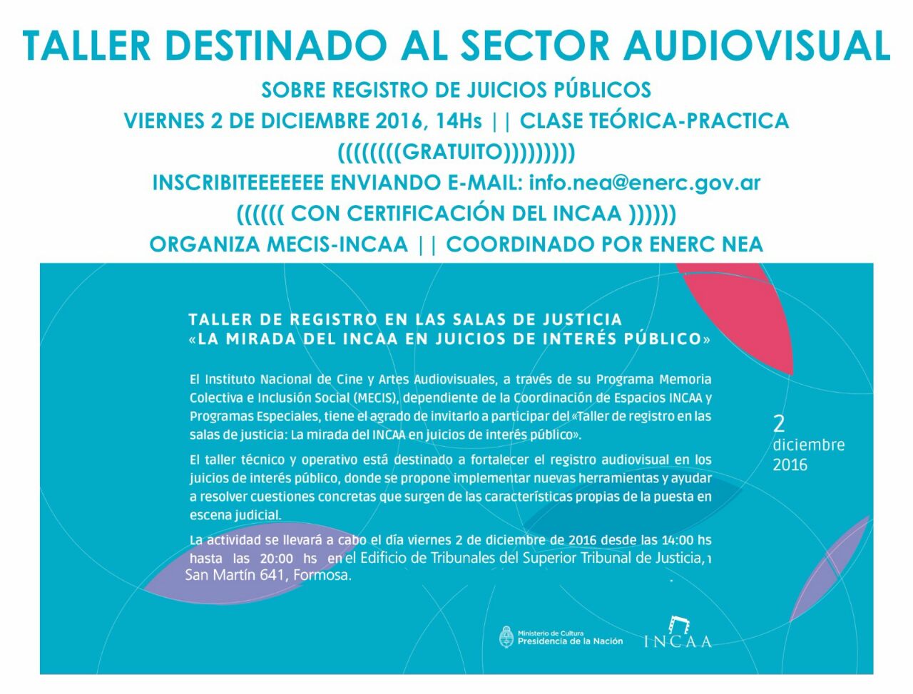Capacitación para realizar registros audiovisuales en la Justicia.