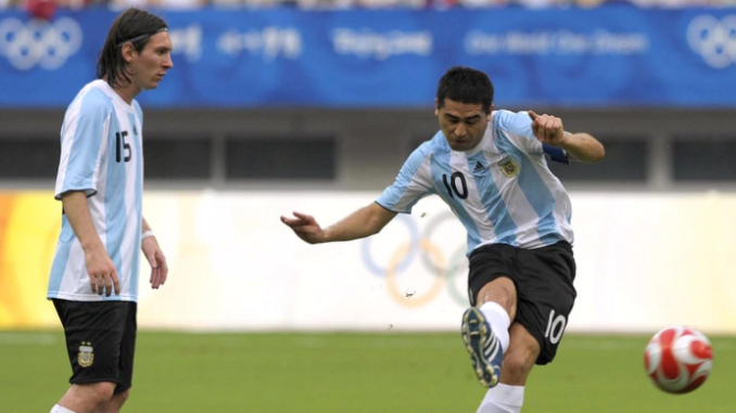 riquelme y messi
