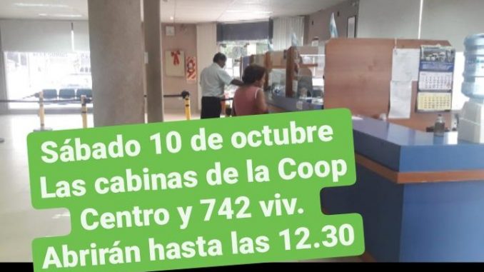 CABINAS ABIERTAS LOS SÁBADOS