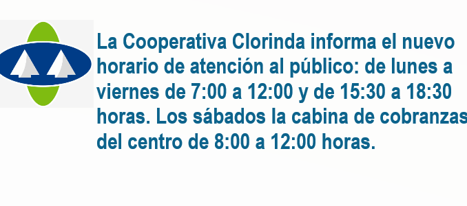 NUEVO HORARIO DE ATENCIÓN