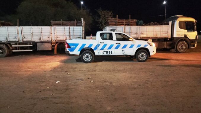 TRABAJO CONJUNTOLa Policía secuestró más de 500 postes de quebrachocolorado transportados con documentaciones apócrifas (1)